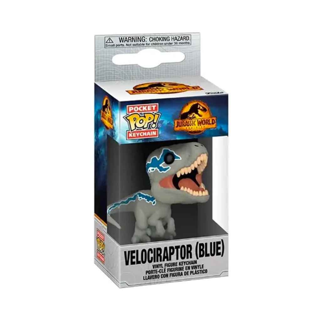 Funko Pop Keychain: Jurassic World Dominion – Velociraptor Blue Llavero