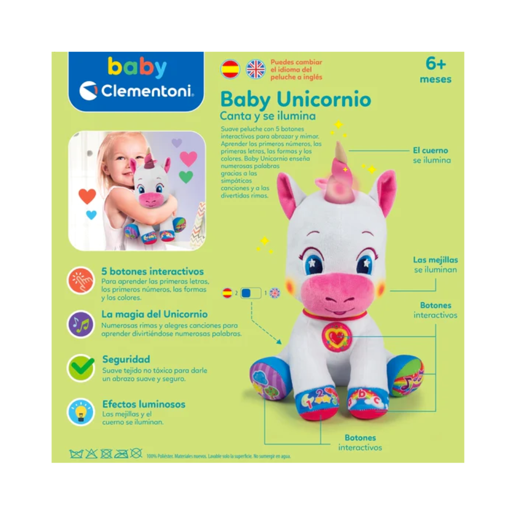 Clementoni Unicornio Interactivo Baby