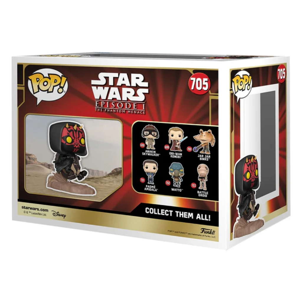 Funko Pop Rides Deluxe: Star Wars La Amenaza Fantasma - Darth Maul en Speeder
