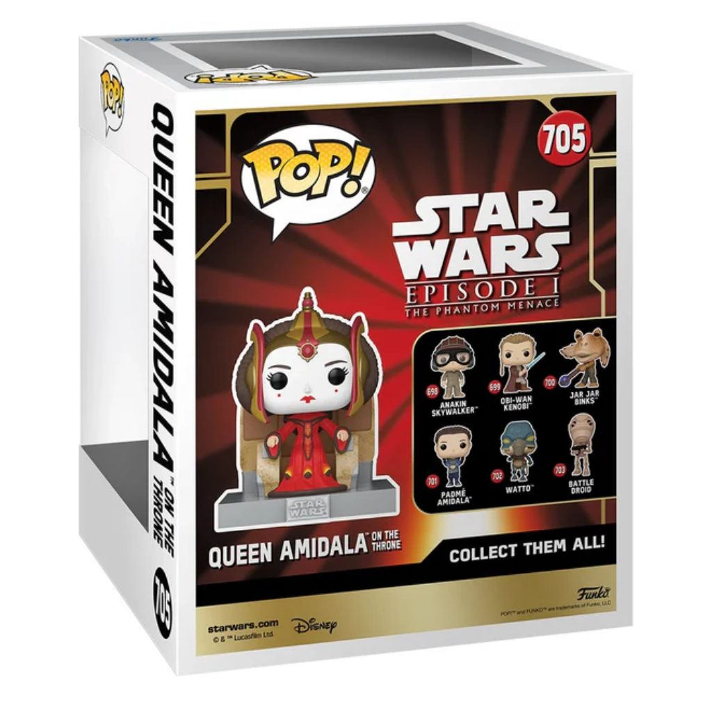 Funko Pop Deluxe: Star Wars La Amenaza Fantasma - Reyna Amidala en Trono