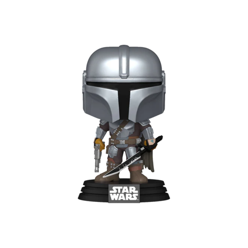 Funko Pop Star Wars: The Mandalorian - El Mandaloriano Con Sable Oscuro
