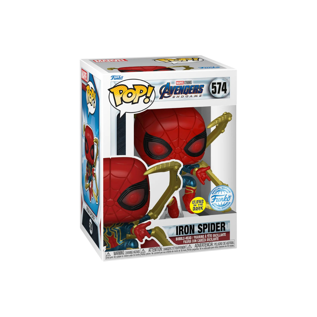 Funko Pop Marvel: Avengers Endgame – Iron Spider con Guantelete Glow Exclusivo