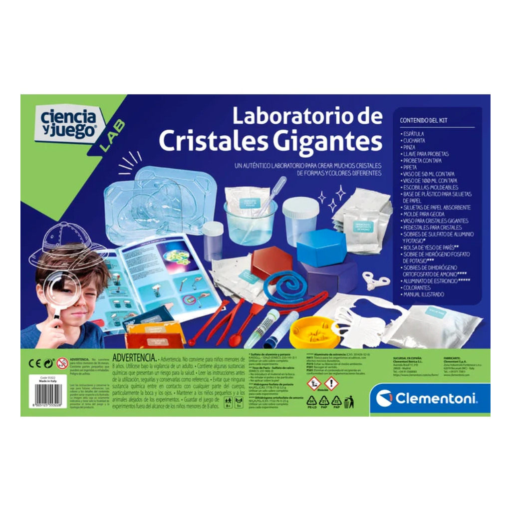 Clementoni Laboratorio de Cristales Gigantes