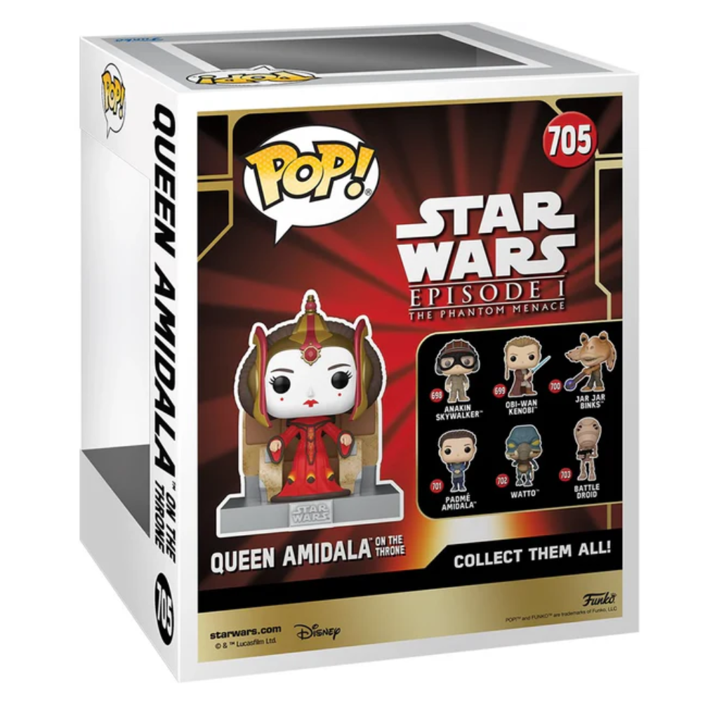 🔥Preventa🔥 Funko Pop Deluxe: Star Wars La Amenaza Fantasma - Reyna Amidala en Trono